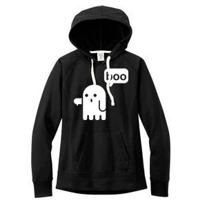 Ghost Boo Thumbs Down Women's Fleece Hoodie