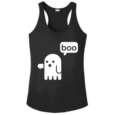 Ghost Boo Thumbs Down Ladies PosiCharge Competitor Racerback Tank