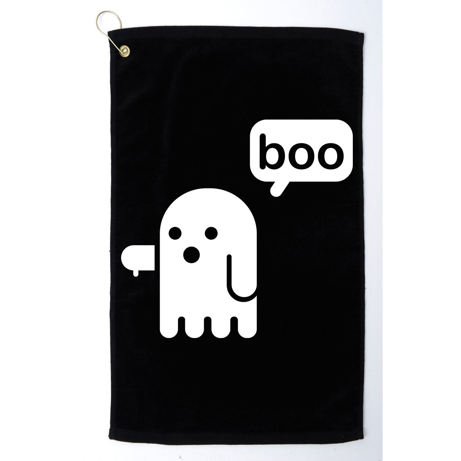 Ghost Boo Thumbs Down Golf Towel