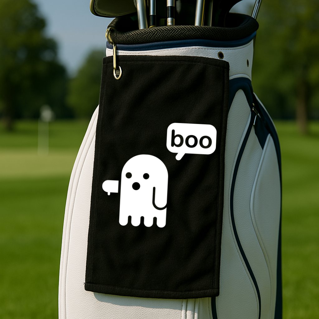 Ghost Boo Thumbs Down Golf Towel