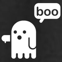 Ghost Boo Thumbs Down Golf Towel
