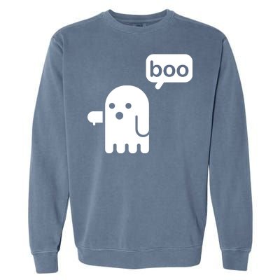 Ghost Boo Thumbs Down Garment-Dyed Sweatshirt