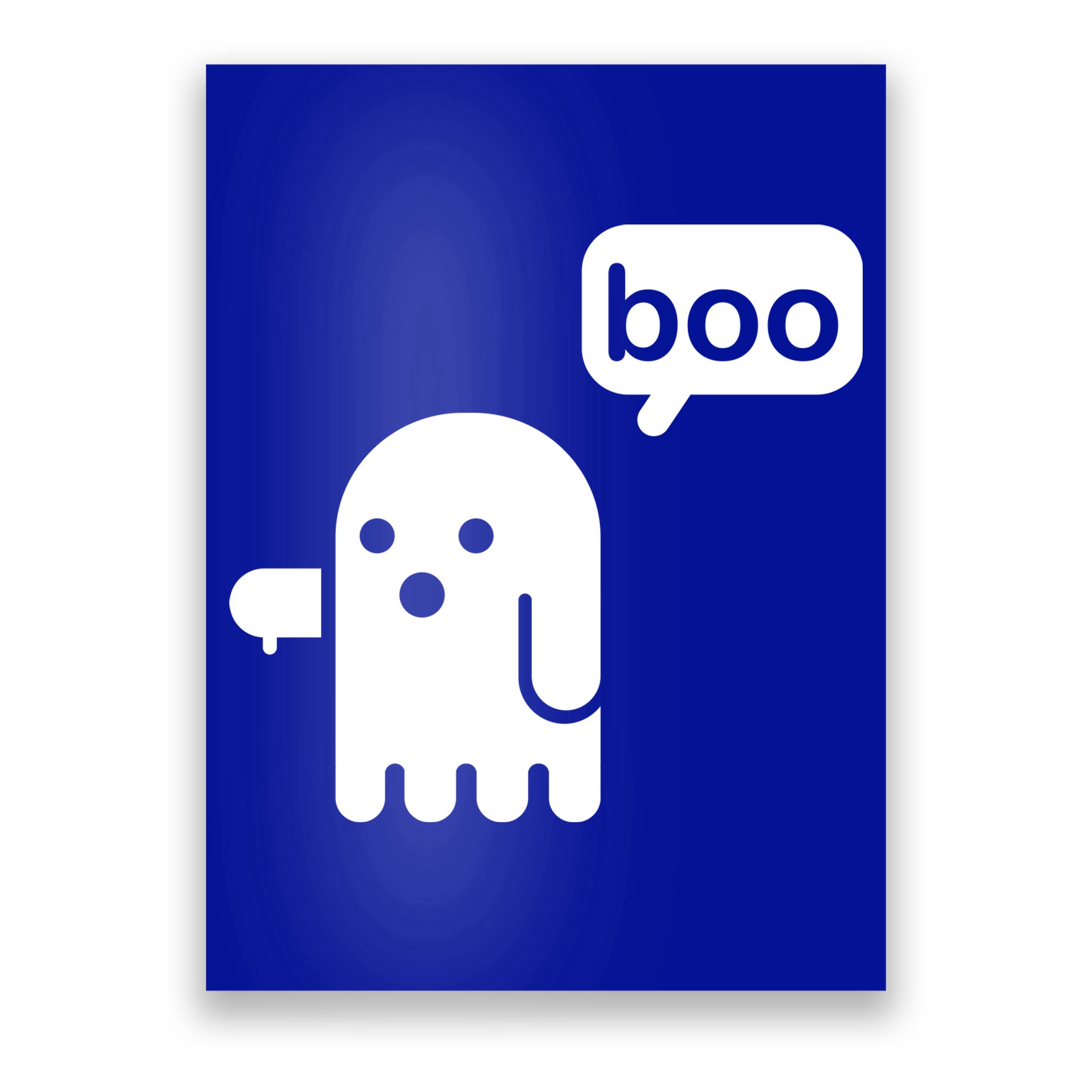 Ghost Boo Thumbs Down Poster