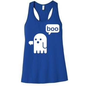 Ghost Boo Thumbs Down Women's Racerback Tank