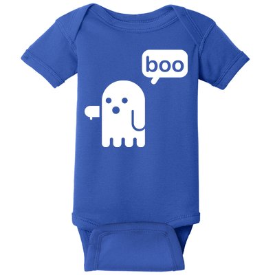 Ghost Boo Thumbs Down Baby Bodysuit