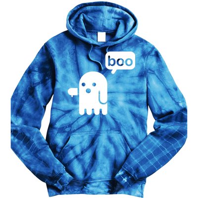 Ghost Boo Thumbs Down Tie Dye Hoodie