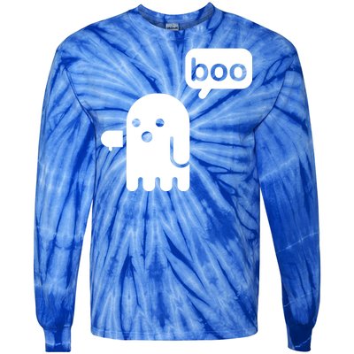 Ghost Boo Thumbs Down Tie-Dye Long Sleeve Shirt