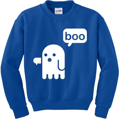 Ghost Boo Thumbs Down Kids Sweatshirt