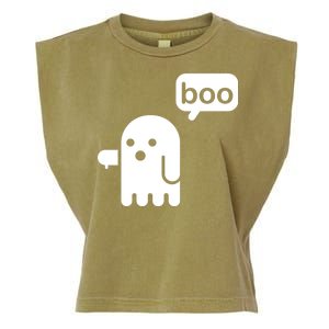 Ghost Boo Thumbs Down Garment-Dyed Women's Muscle Tee