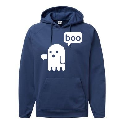 Ghost Boo Thumbs Down Performance Fleece Hoodie