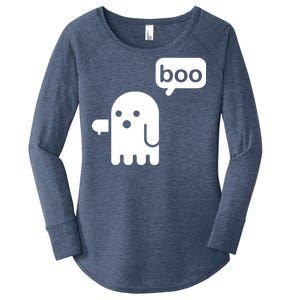 Ghost Boo Thumbs Down Women's Perfect Tri Tunic Long Sleeve Shirt