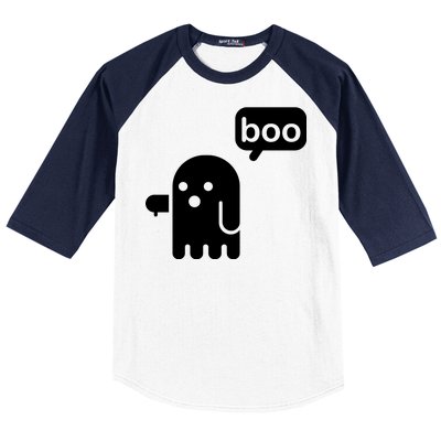 Ghost Boo Thumbs Down Baseball Sleeve Shirt