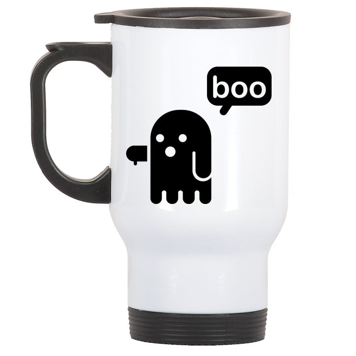 Ghost Boo Thumbs Down Stainless Steel Travel Mug