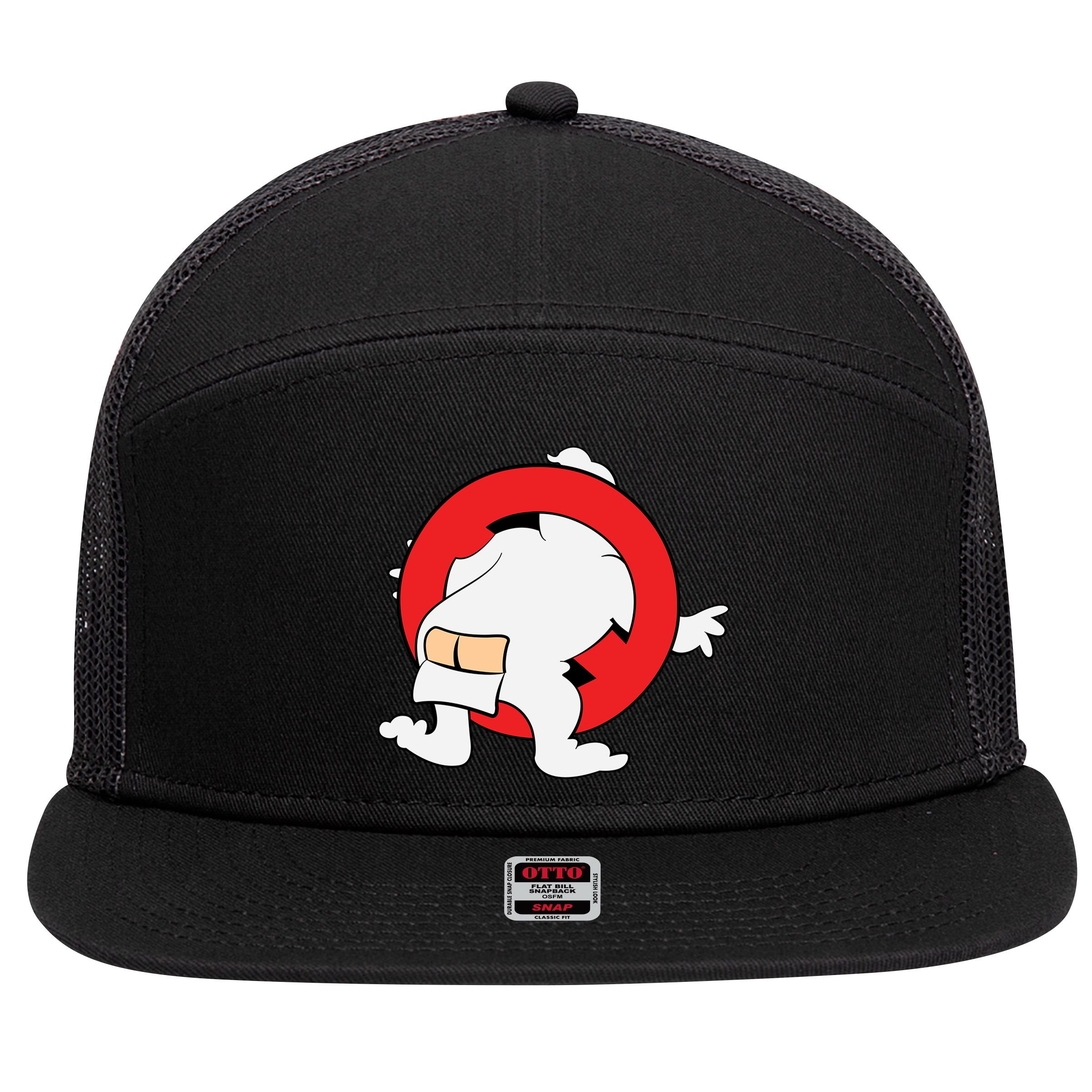 Ghost Buster Behind  7 Panel Mesh Trucker Snapback Hat