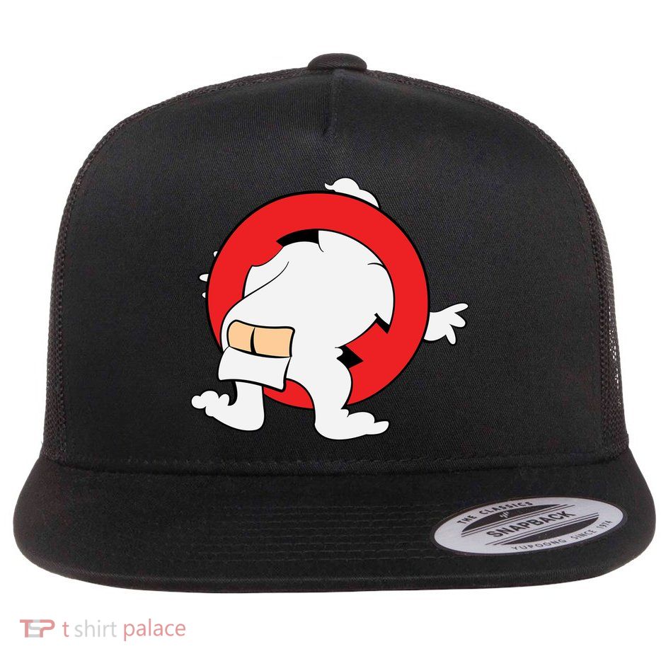 Ghost Buster Behind  Flat Bill Trucker Hat