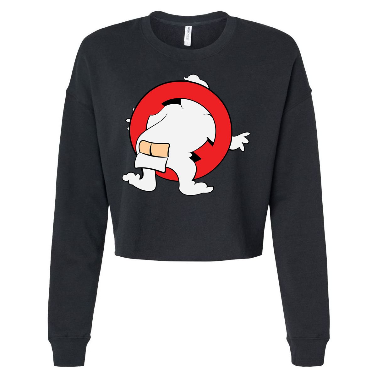 Ghost Buster Behind  Cropped Pullover Crew