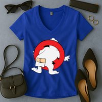 Ghost Buster Behind  Women's V-Neck T-Shirt
