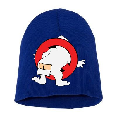 Ghost Buster Behind  Short Acrylic Beanie