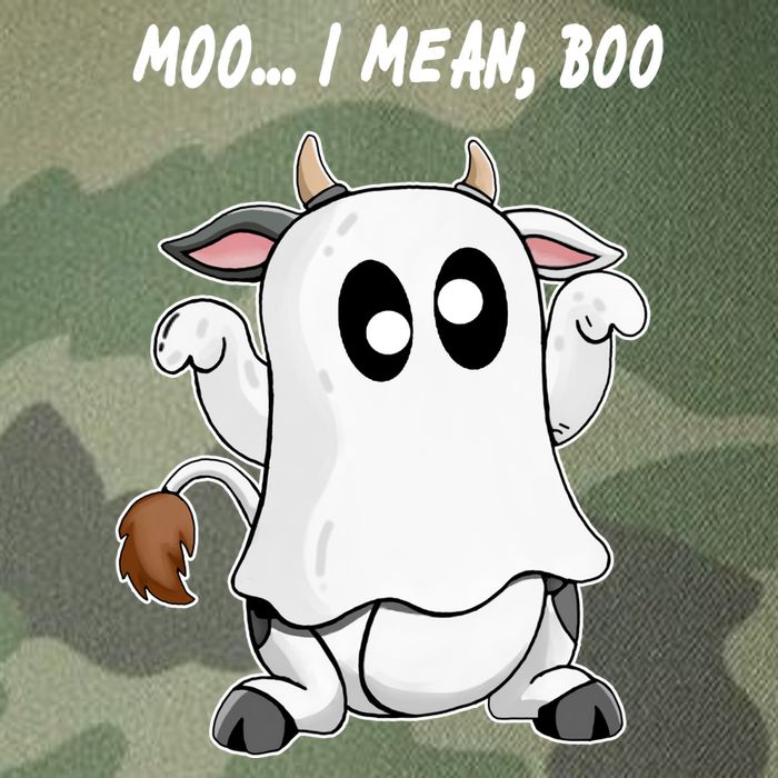 Ghost Cow Moo I Mean Bo Funny Halloween Legacy Tie Dye Trucker Hat