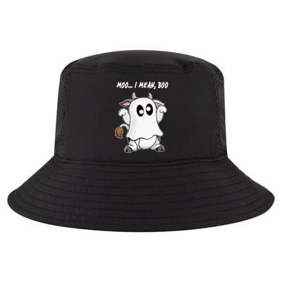 Ghost Cow Moo I Mean Bo Funny Halloween Cool Comfort Performance Bucket Hat