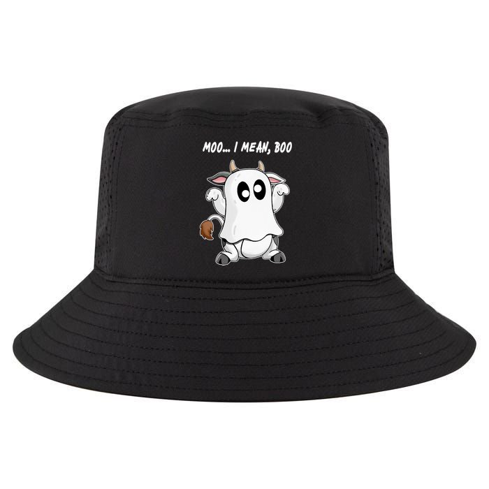 Ghost Cow Moo I Mean Bo Funny Halloween Cool Comfort Performance Bucket Hat