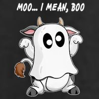 Ghost Cow Moo I Mean Bo Funny Halloween Cool Comfort Performance Bucket Hat