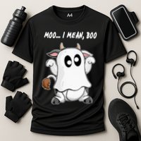 Ghost Cow Moo I Mean Bo Funny Halloween Performance Shirt