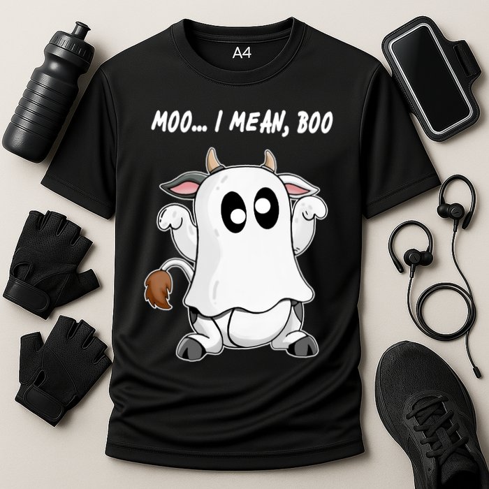Ghost Cow Moo I Mean Bo Funny Halloween Performance Shirt