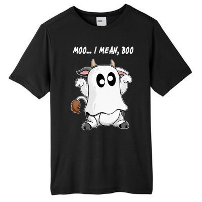 Ghost Cow Moo I Mean Bo Funny Halloween Tall Fusion ChromaSoft Performance T-Shirt