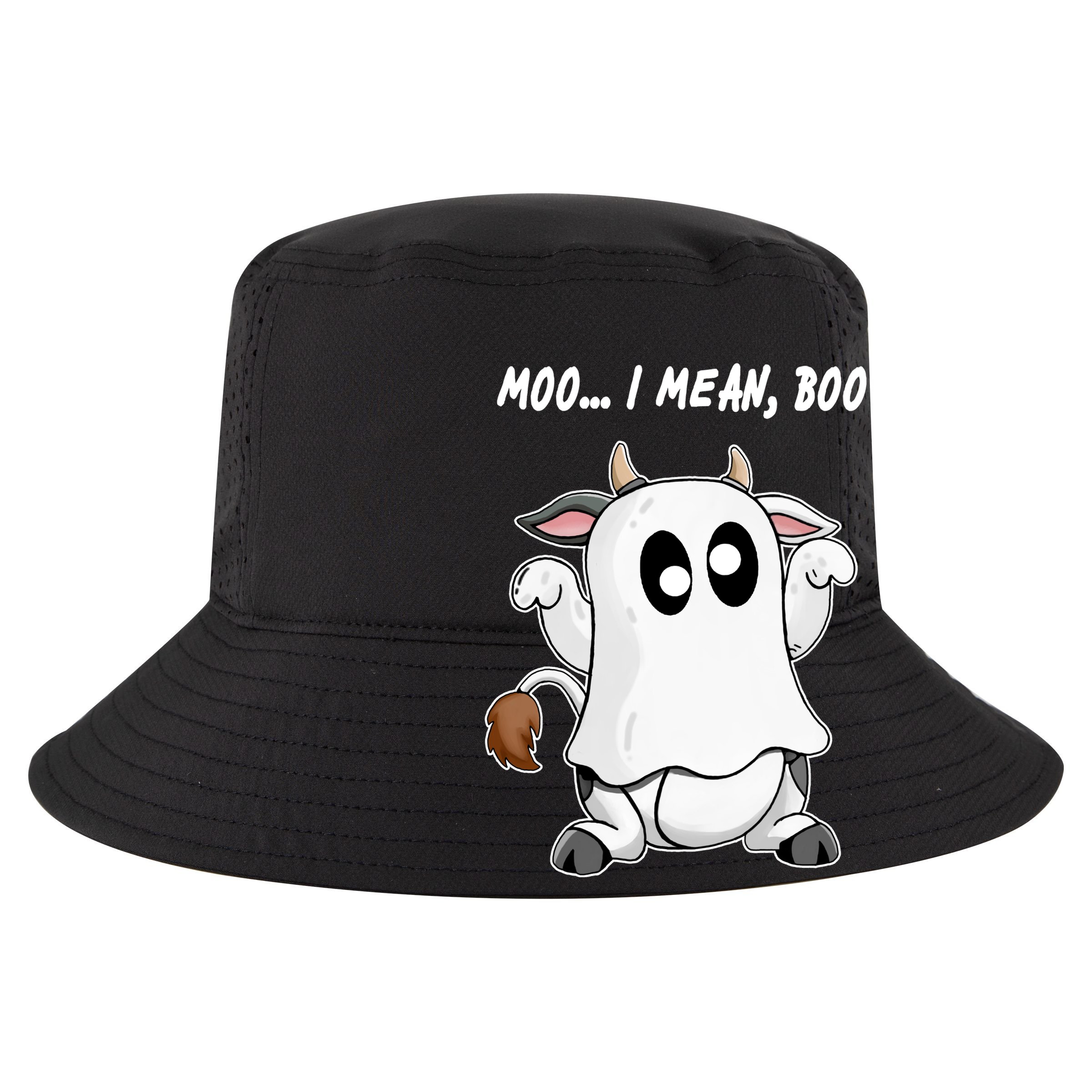 Ghost Cow Moo I Mean Bo Funny Halloween 15oz Campfire Ceramic Mug