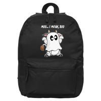 Ghost Cow Moo I Mean Bo Funny Halloween 16 in Basic Backpack