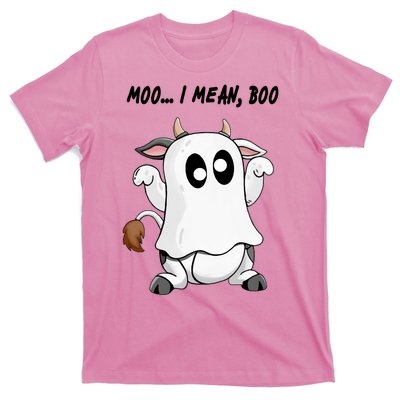 Ghost Cow Moo I Mean Bo Funny Halloween T-Shirt