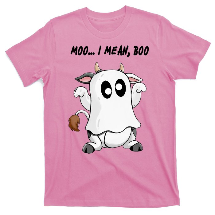 Ghost Cow Moo I Mean Bo Funny Halloween T-Shirt