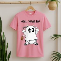 Ghost Cow Moo I Mean Bo Funny Halloween T-Shirt