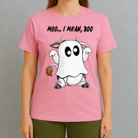 Ghost Cow Moo I Mean Bo Funny Halloween T-Shirt