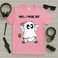 Ghost Cow Moo I Mean Bo Funny Halloween T-Shirt
