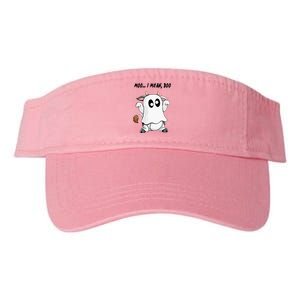 Ghost Cow Moo I Mean Bo Funny Halloween Valucap Bio-Washed Visor