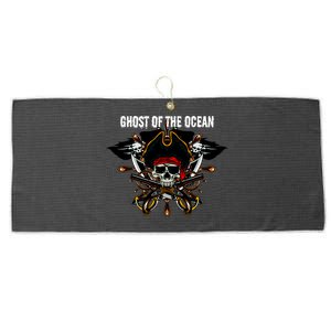 Ghost of the Ocean Pirate Large Microfiber Waffle Golf Towel