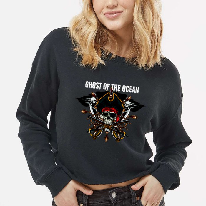 Ghost of the Ocean Pirate Cropped Pullover Crew