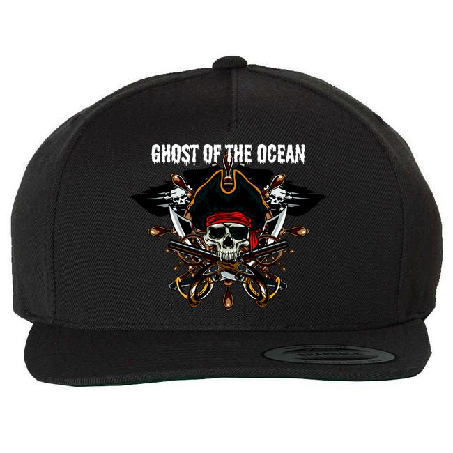 Ghost of the Ocean Pirate Wool Snapback Cap