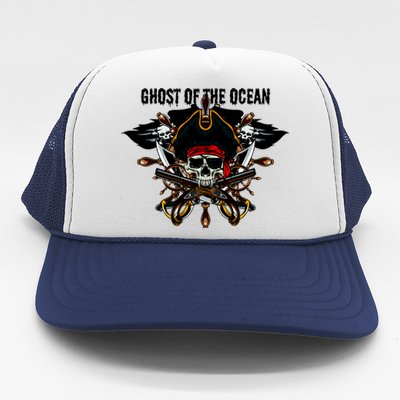 Ghost of the Ocean Pirate Trucker Hat