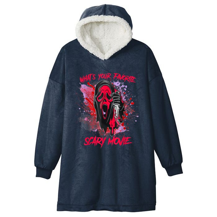 Ghostface Halloween What's Your Favorite Scary Movie Hooded Wearable Blanket