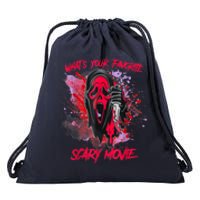 Ghostface Halloween What's Your Favorite Scary Movie Drawstring Bag