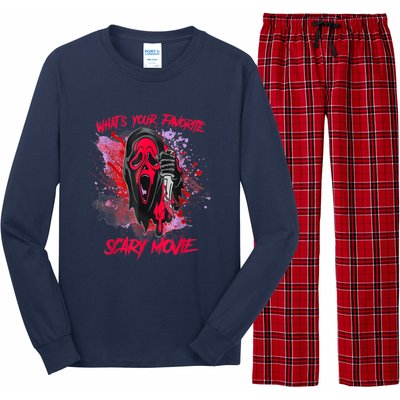 Ghostface Halloween What's Your Favorite Scary Movie Long Sleeve Pajama Set