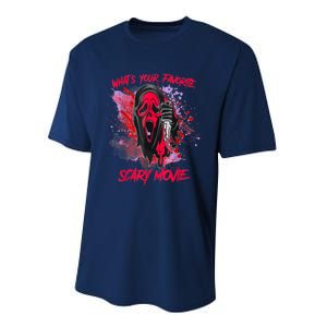 Ghostface Halloween What's Your Favorite Scary Movie Performance Sprint T-Shirt