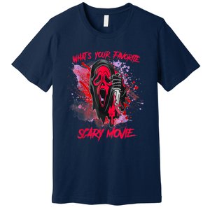 Ghostface Halloween What's Your Favorite Scary Movie Premium T-Shirt