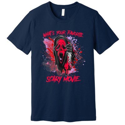 Ghostface Halloween What's Your Favorite Scary Movie Premium T-Shirt