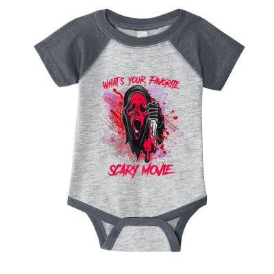 Ghostface Halloween What's Your Favorite Scary Movie Infant Baby Jersey Bodysuit