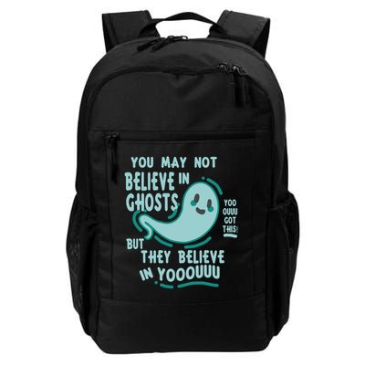 Ghosts Believe In You Funny Halloween Backpack