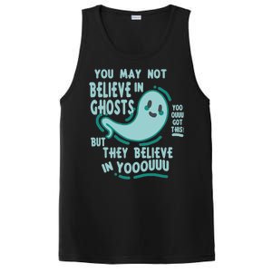 Ghosts Believe In You Funny Halloween PosiCharge Competitor Tank